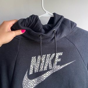 Black Nike Funnel Neck Hoodie